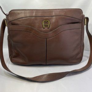 Brown Leather Shoulder Bag by Etienne Aigner